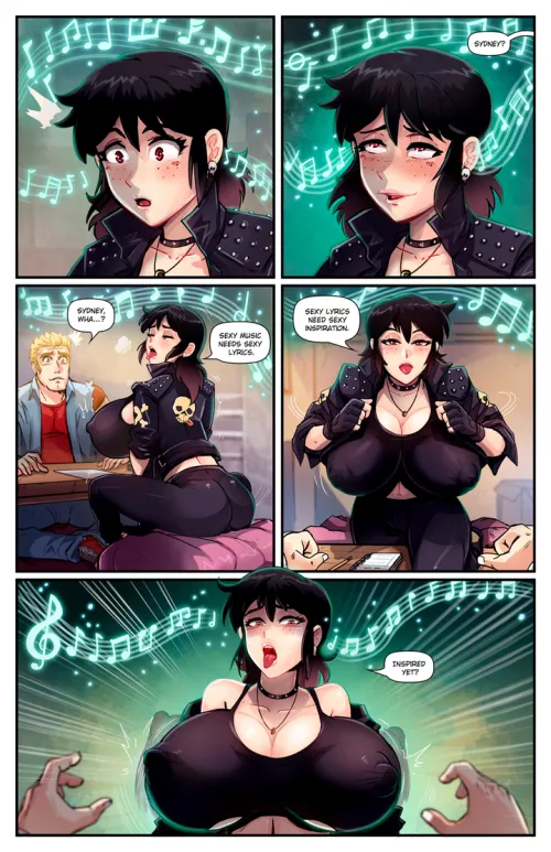 Magic Music Makes Massive Mammaries (BE, huge boobs, more) [comic preview]