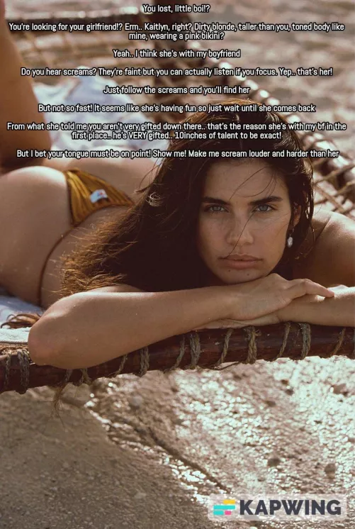 Make her scream harder than your gf