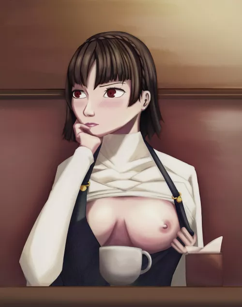 Makoto flashing on a date (Cloud_Cat)