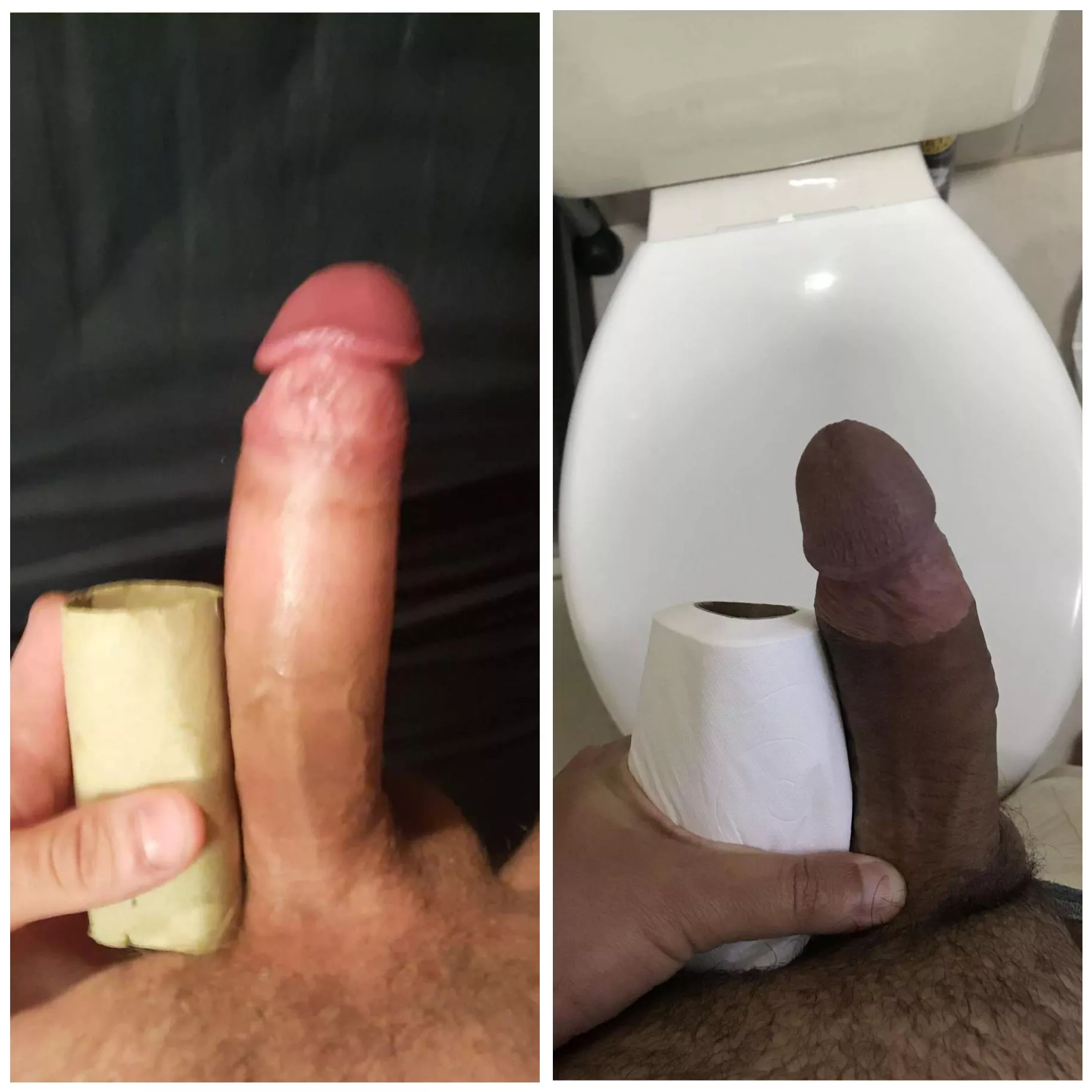 Me(left) vs. u/Initial_Knowledge_62 compared 😁 He's pretty big but I have still superior cock