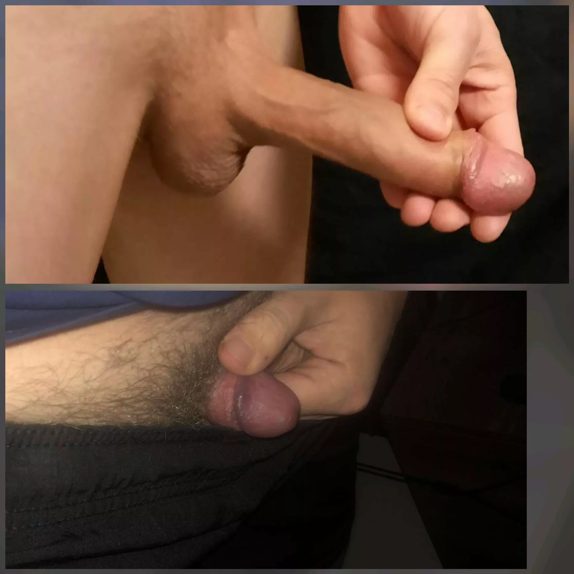 Me(top) vs. u/Smalljames95 compared 😁 He said that he wishes to have my cock even for a day