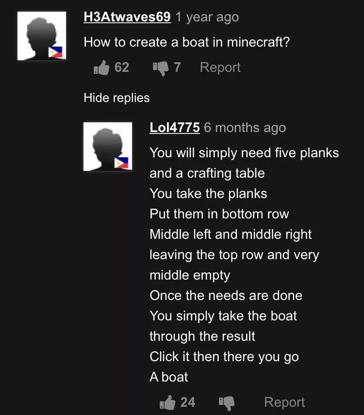 Minecraft boat