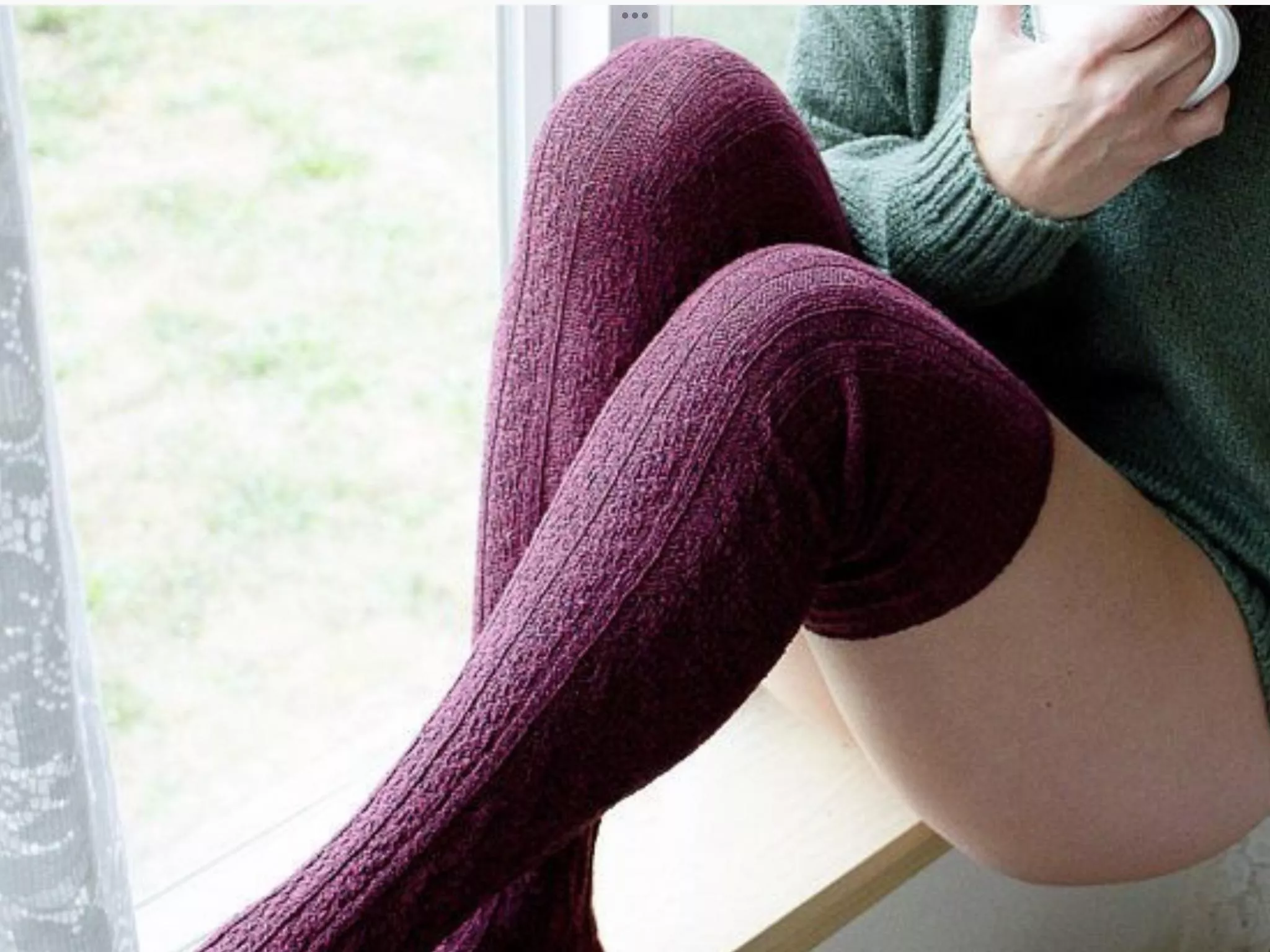 Nothing better then enjoying coffee in over the knee socks!