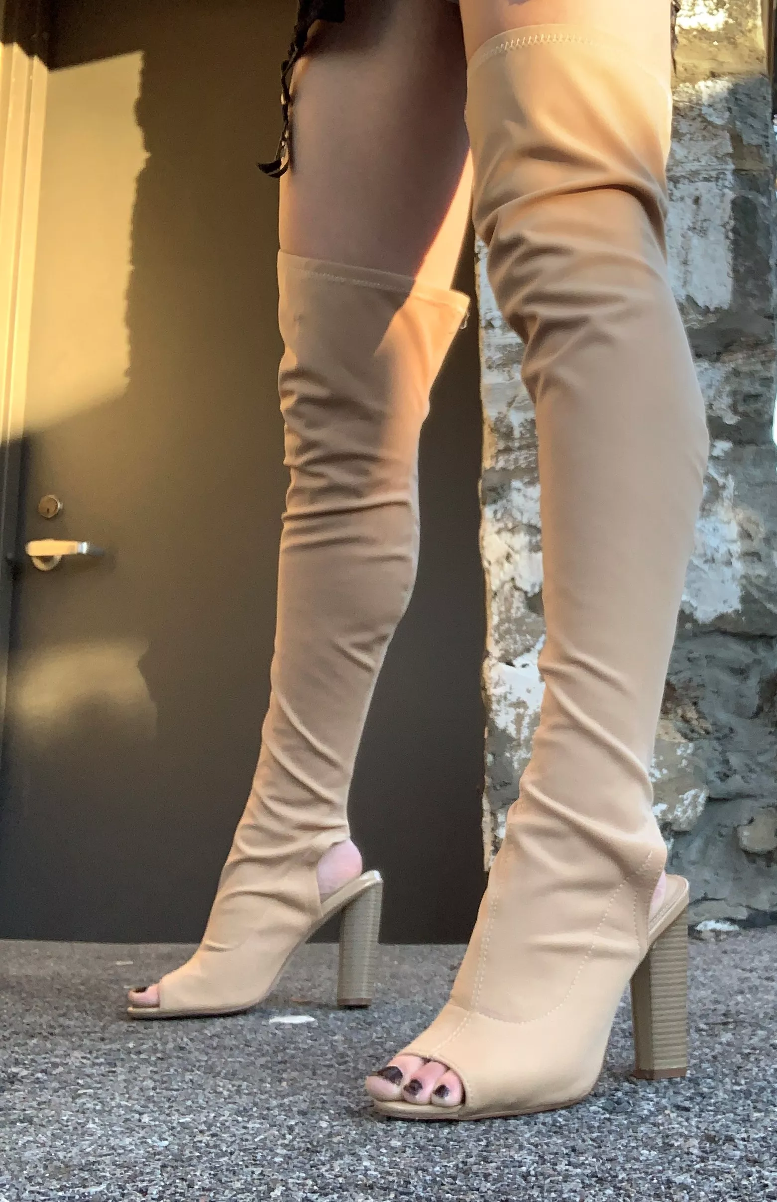 Nude thigh highs