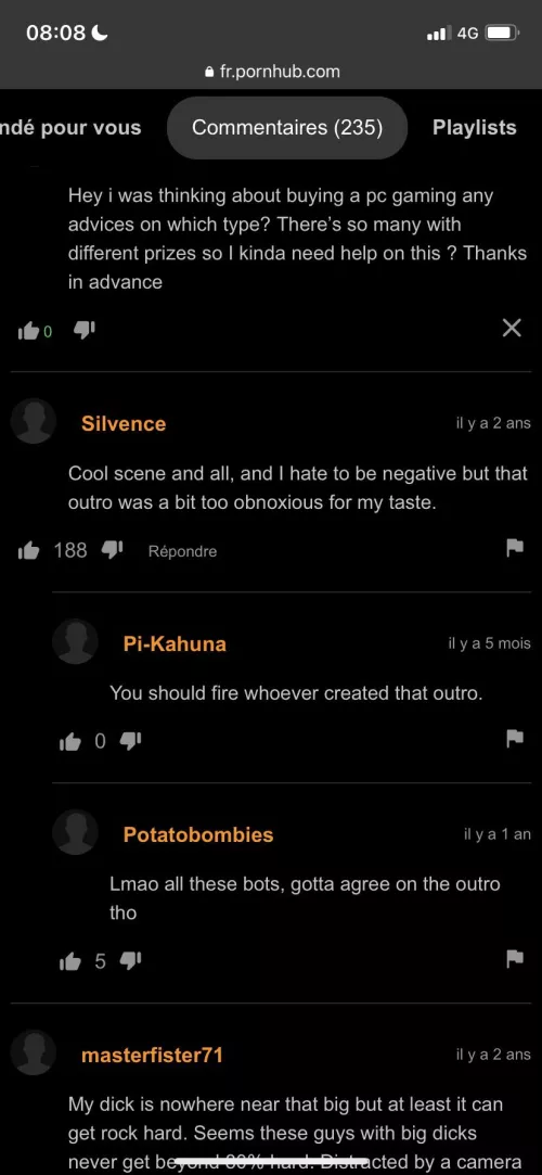 Pc gaming and bad outro