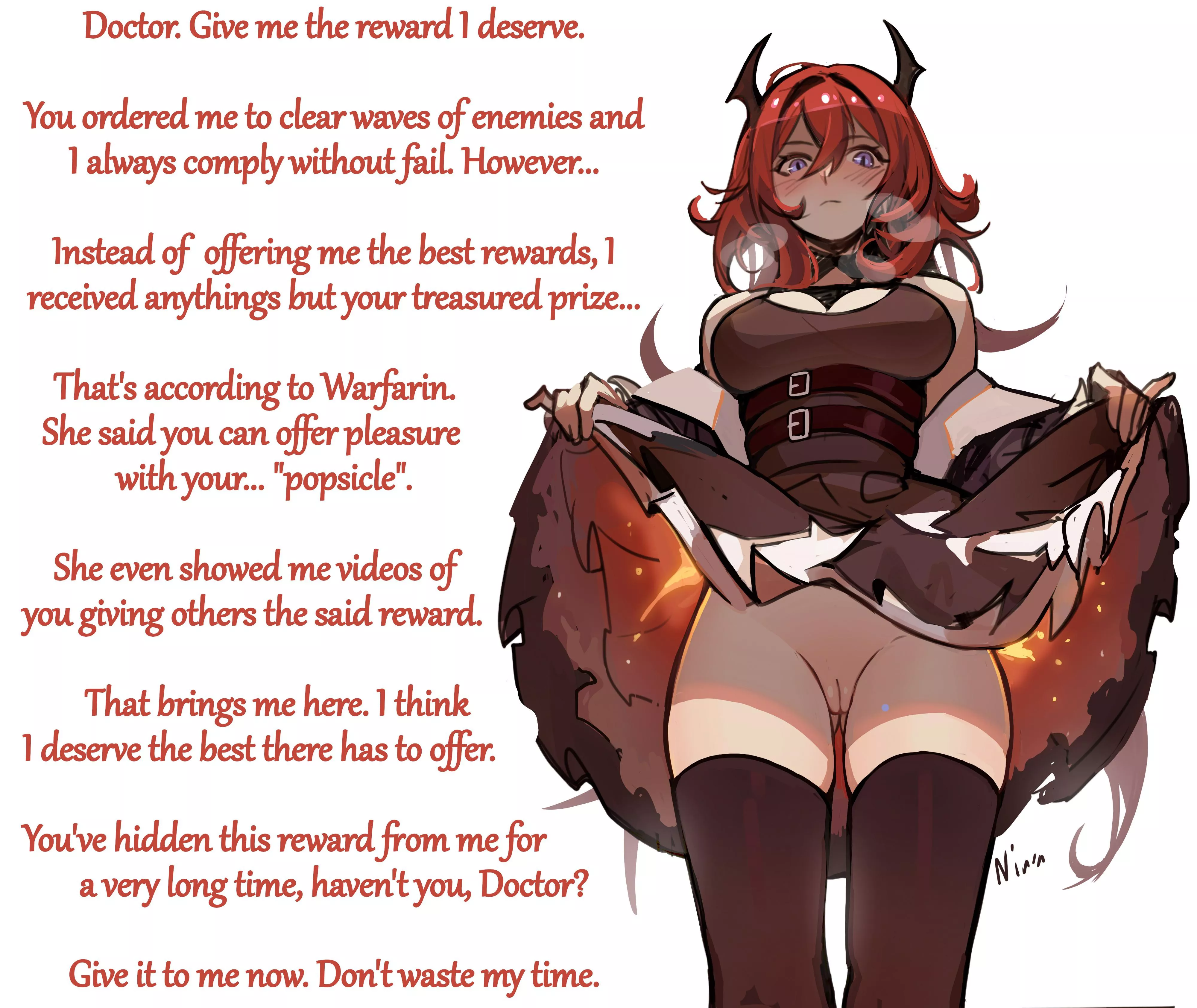 Surtr demands the best from you [Verbal femdom] [Implied sex] [Male POV] [Demon girl]