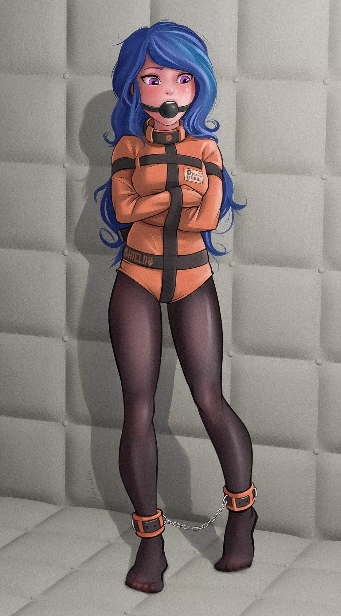 The moment that she realized that she isn’t staying here for only testing the straitjacket