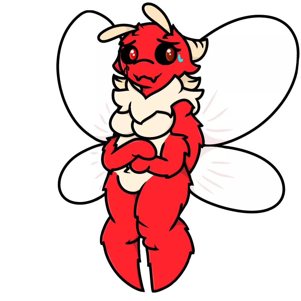 This is the first time I think I've posted to a subreddit really, so apologies if I seem nervous... I made myself as a moth (Dis my art, Twitter: @Em_Derg)