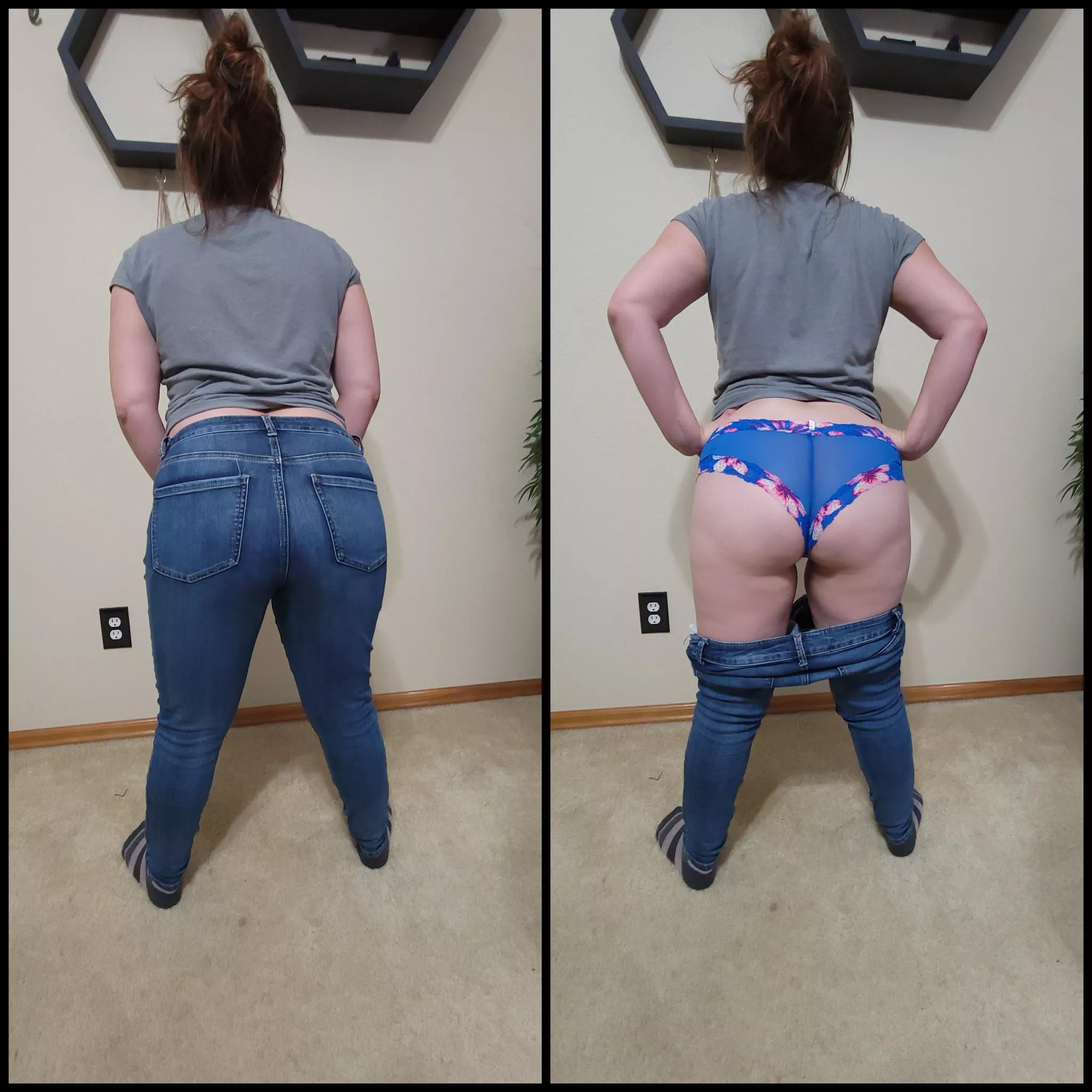 Want to pull her jeans off?