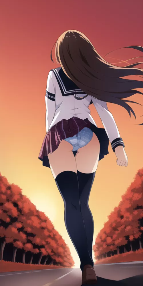 Windy autumn evening