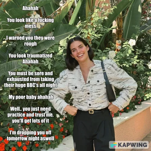 Your Mistress lent you to her gay friends last night and she's gonna do it again tomorrow