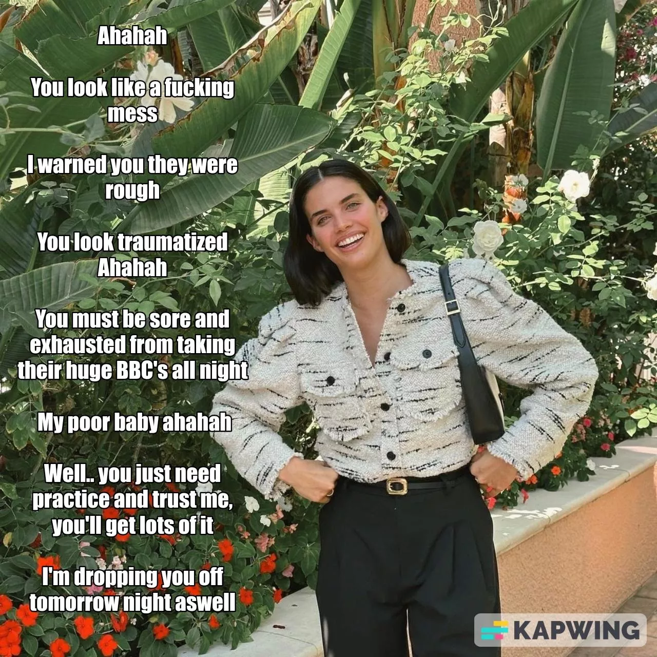 Your Mistress lent you to her gay friends last night and she's gonna do it again tomorrow