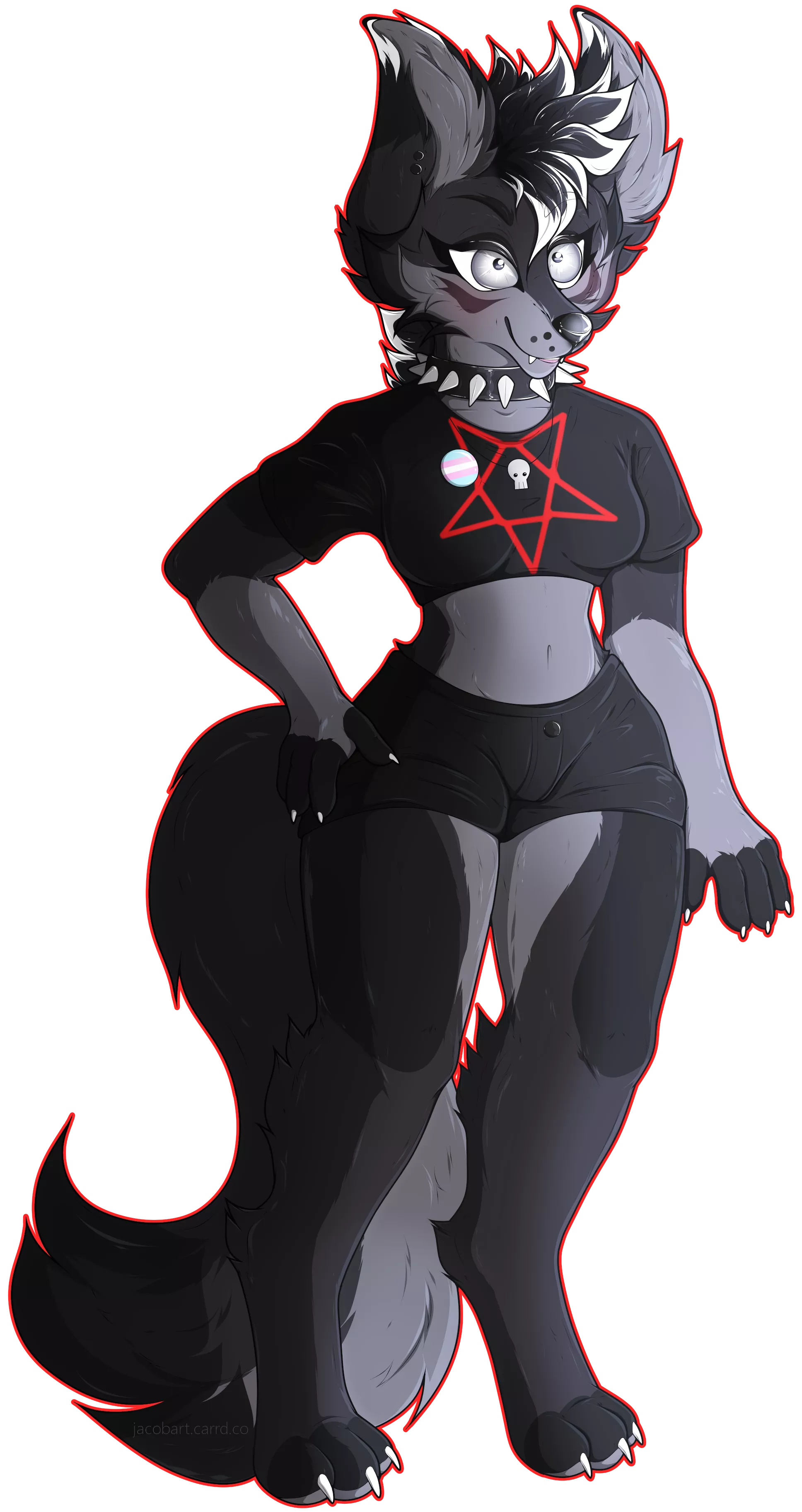 a punky girl (oc, art by me!)