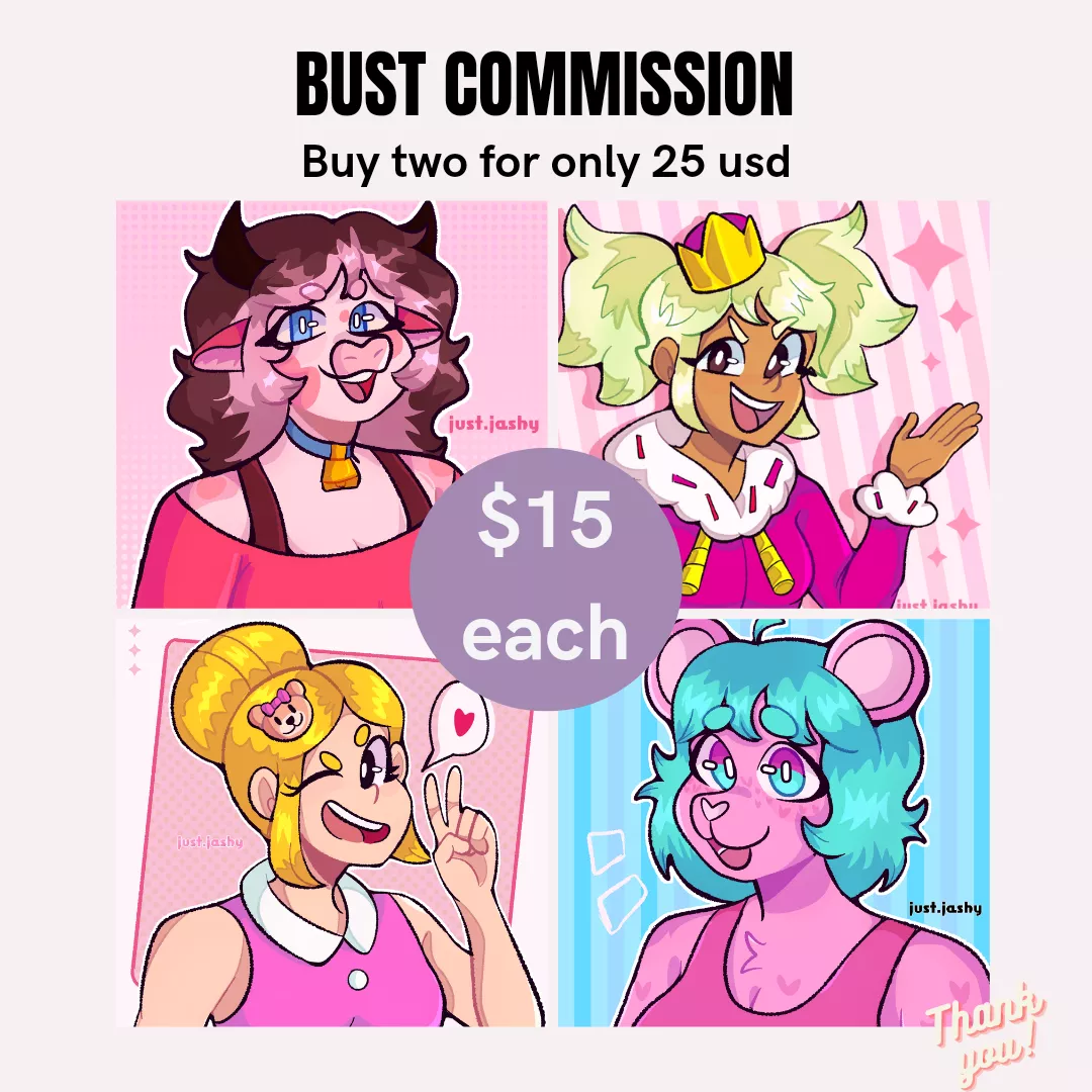 Bust or icon Commissions Open! only 15 USD