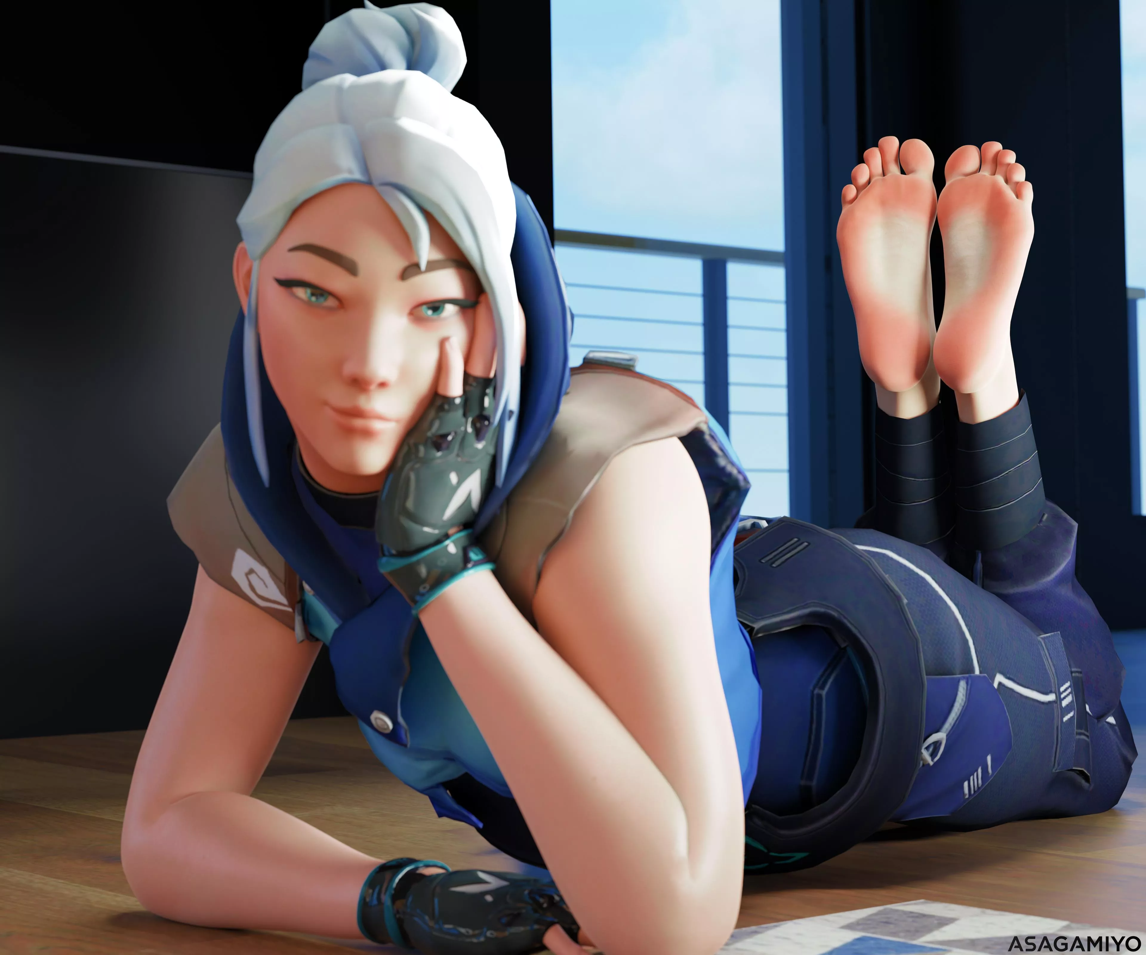 Jett in the Pose (Asagamiyo) [Valorant]