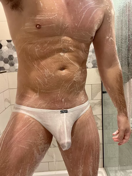 Just slightly see through when wet😎