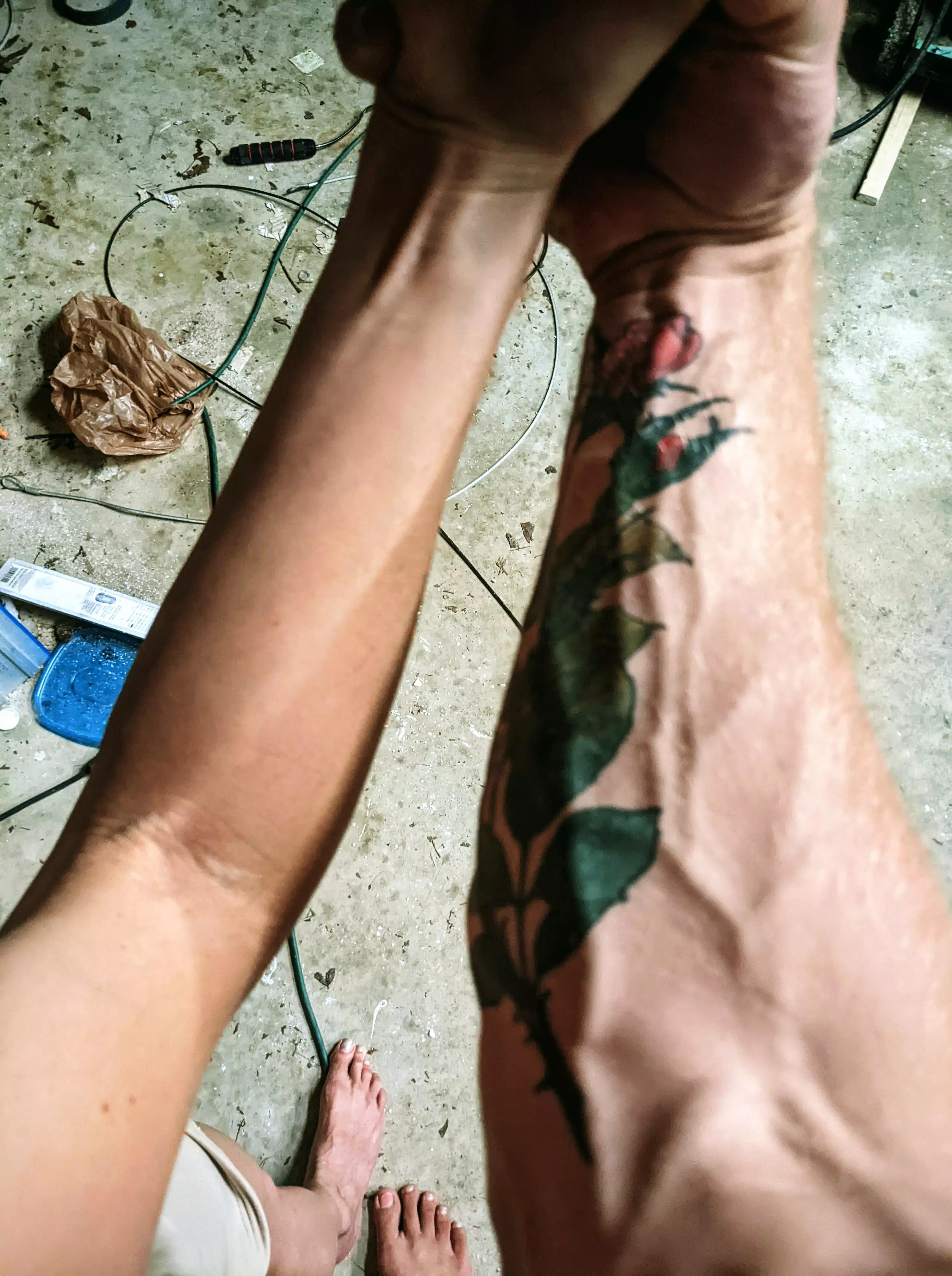 my left vs my right arm when I haven't seen my lady for a few days