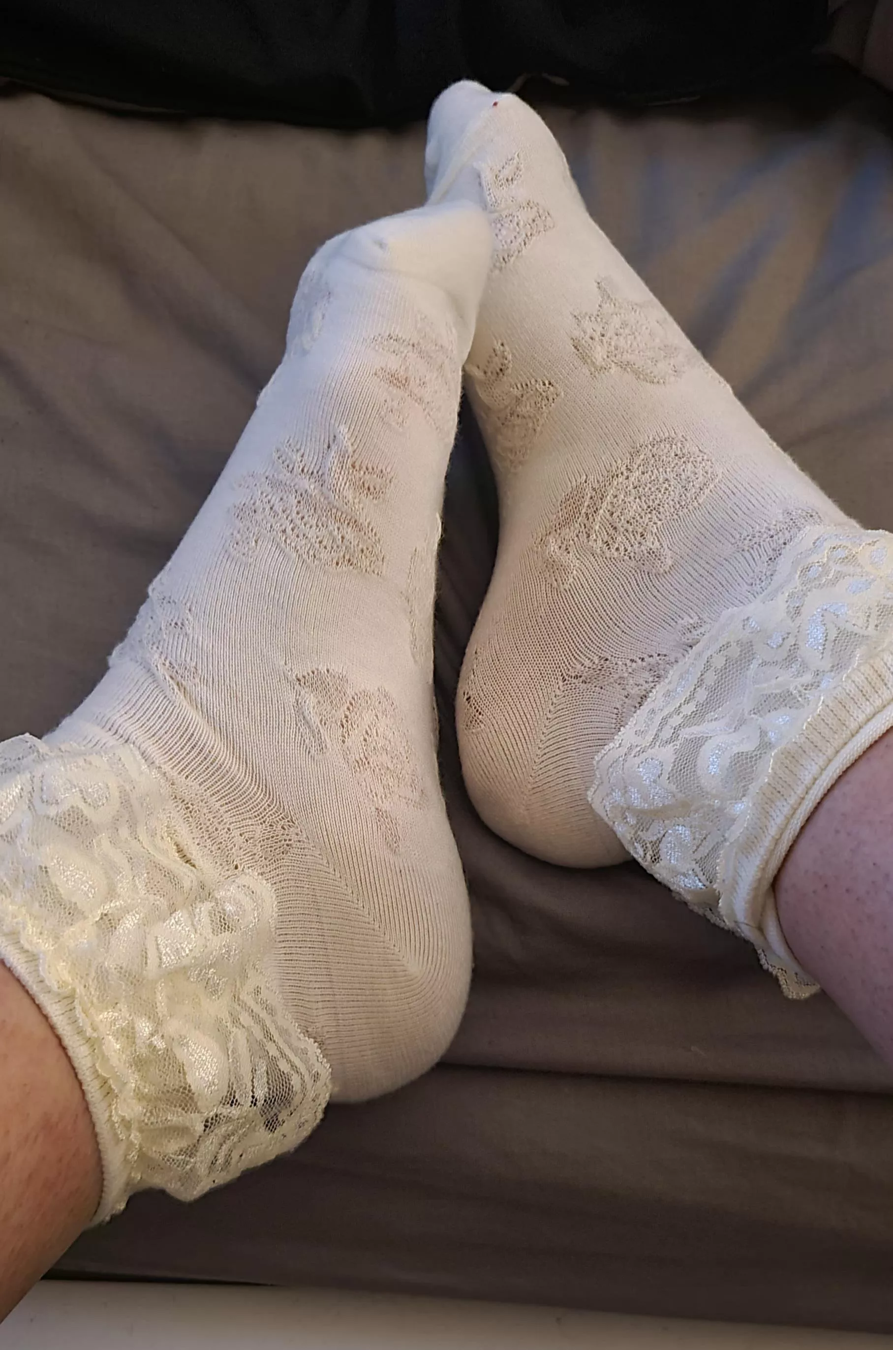 My new frilly socks are so cute!