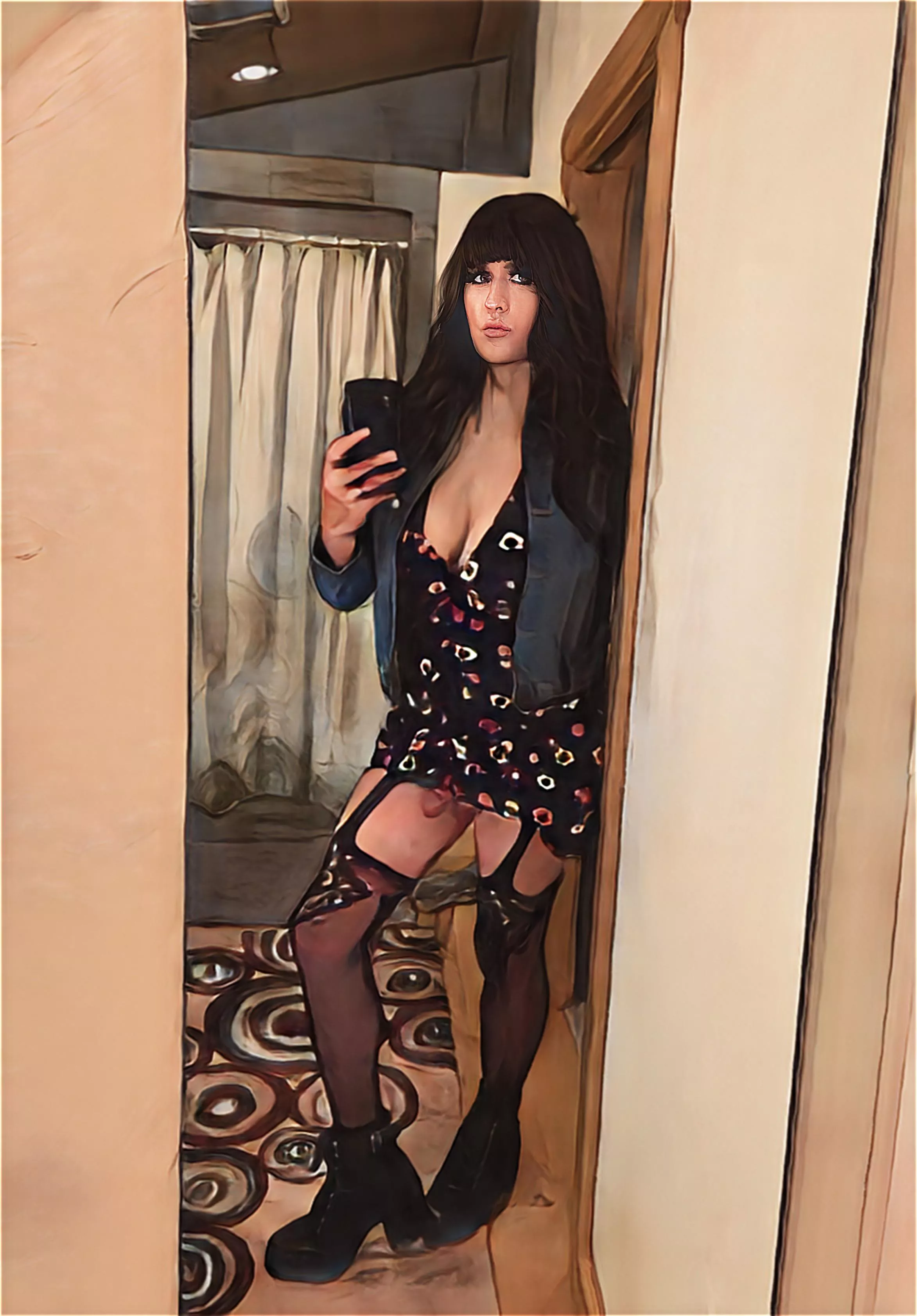 My wife thought the dress was too short. The guys at the gas station didn’t…😘