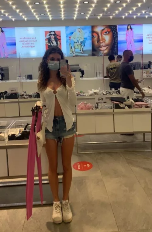 Risky outfit at the mall