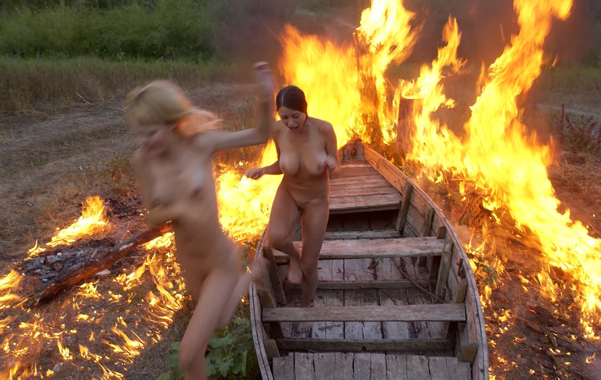 This boat is on fire!