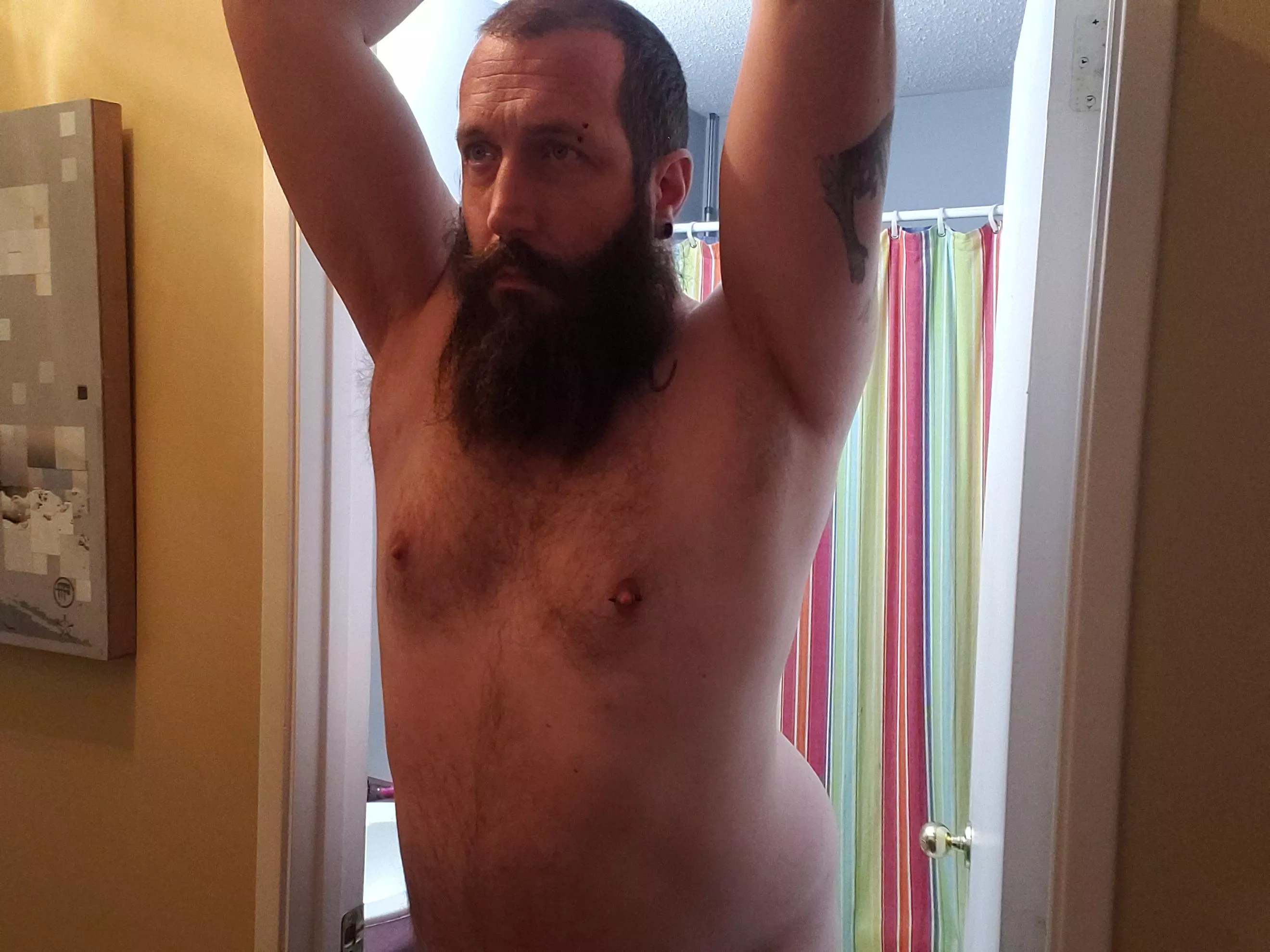 (40s) about to hop in the shower