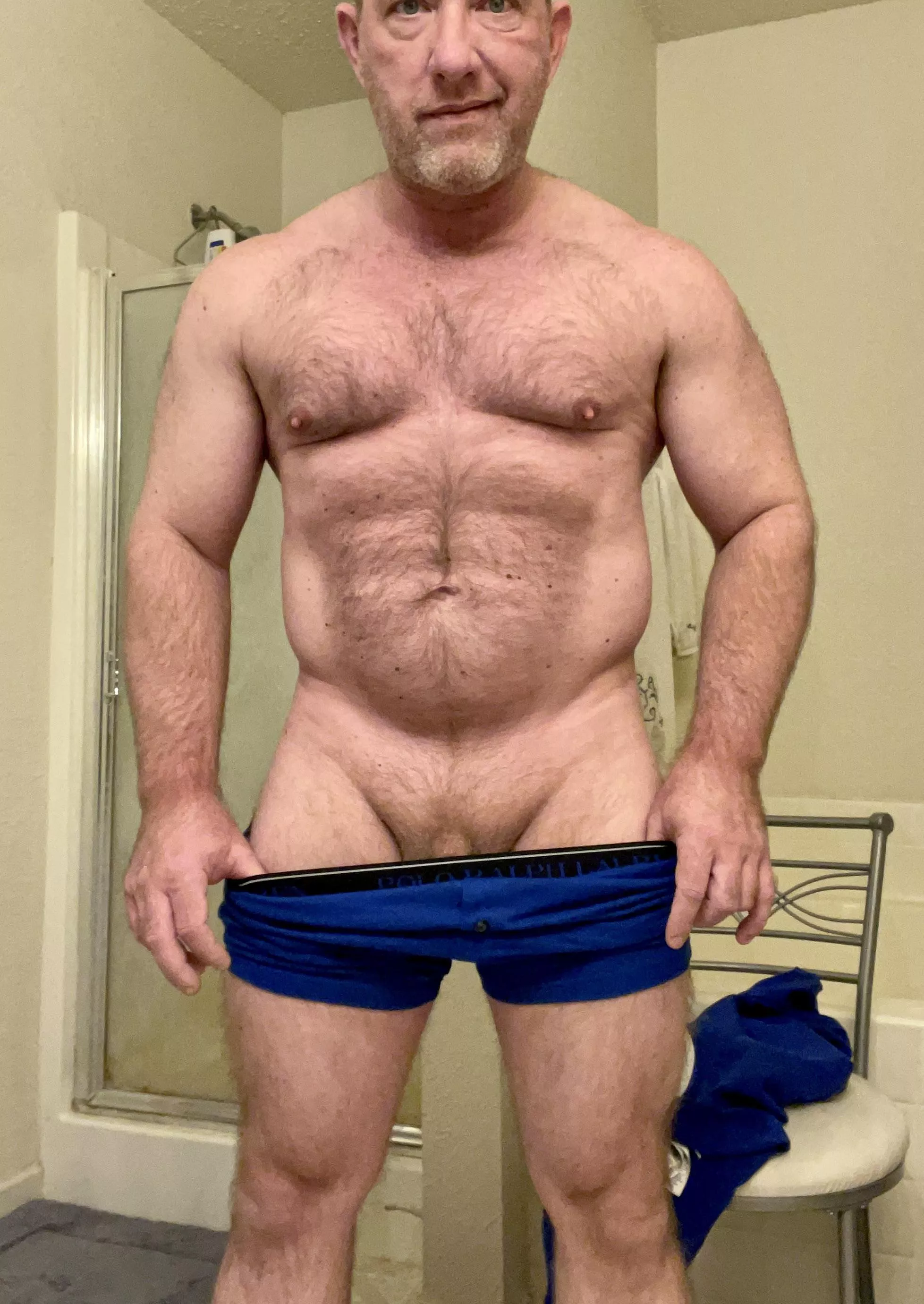 47(M) hot shower after a good workout