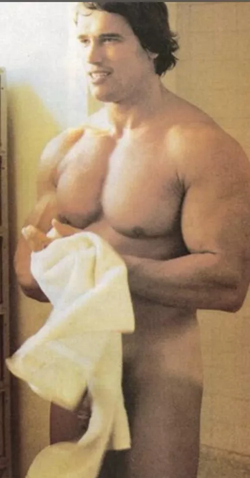 An Arnold Schwarzenegger frontal during the peak of his bodybuilding career.