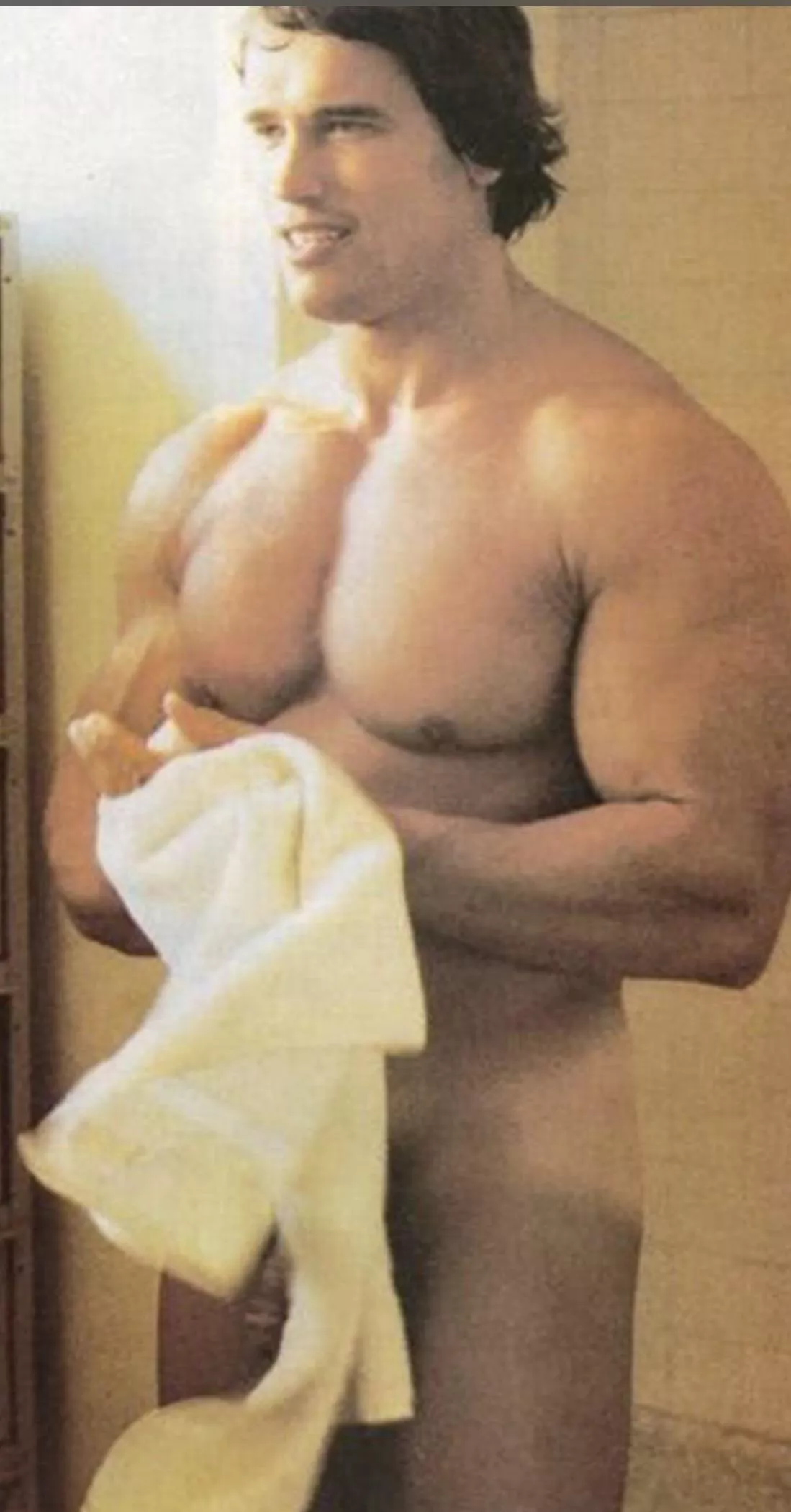 An Arnold Schwarzenegger frontal during the peak of his bodybuilding career.