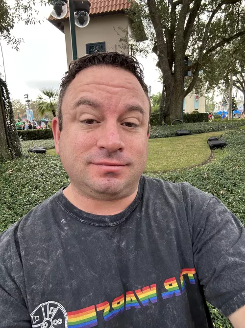 At Disney having fun