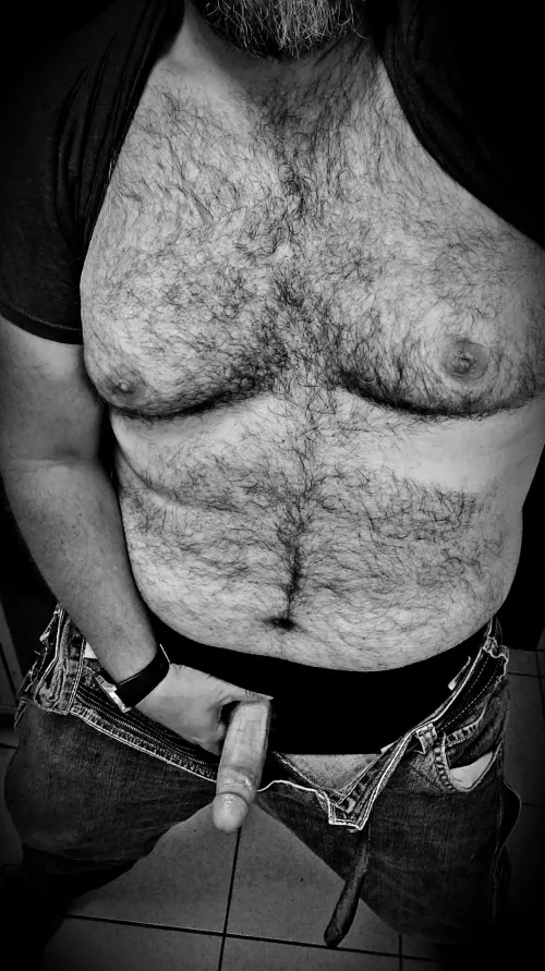 Beard, boner and boots. A three-way just how I like it.