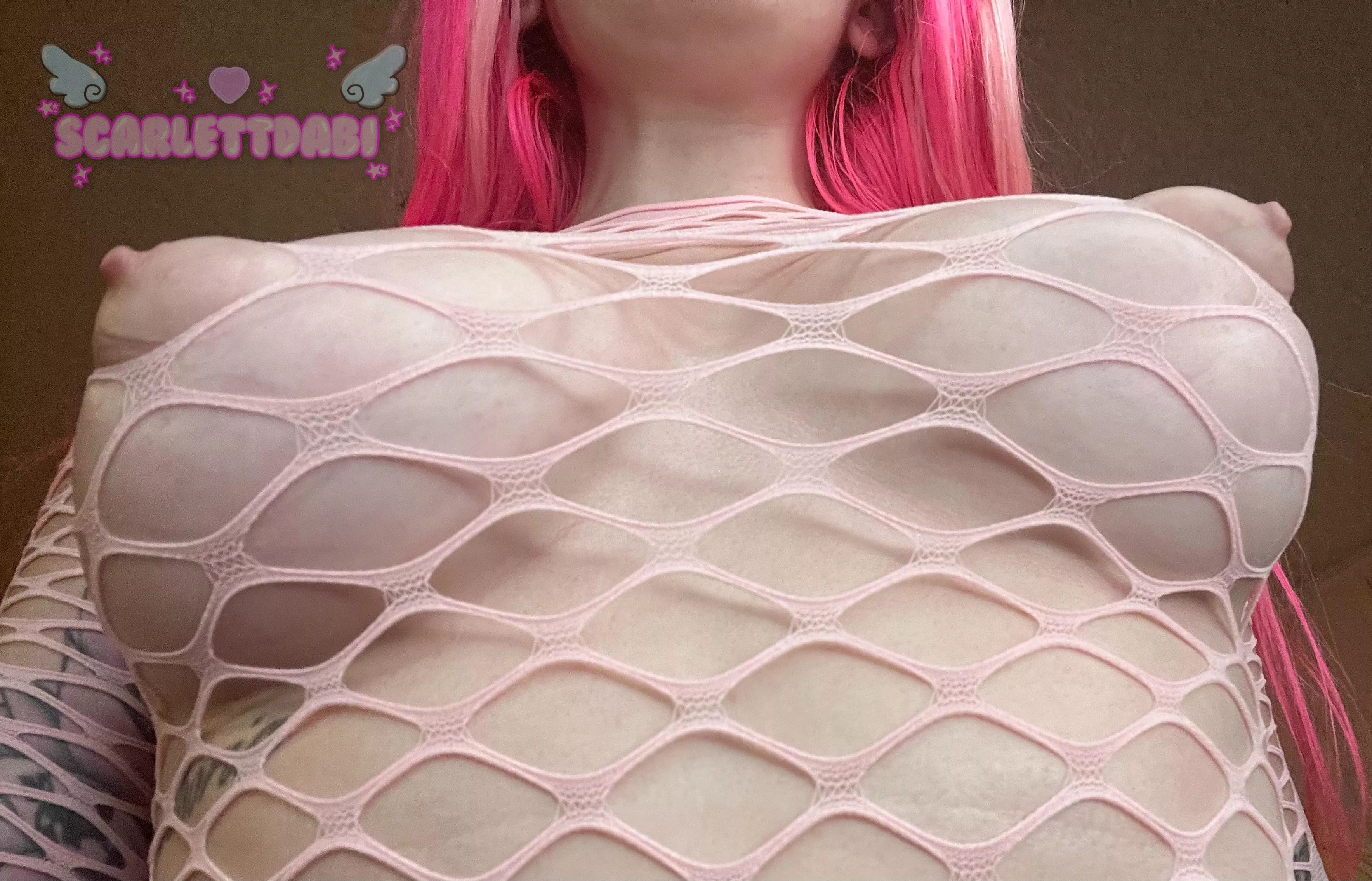 brb buying all the fishnet tops so my nipples can poke out of them ♡