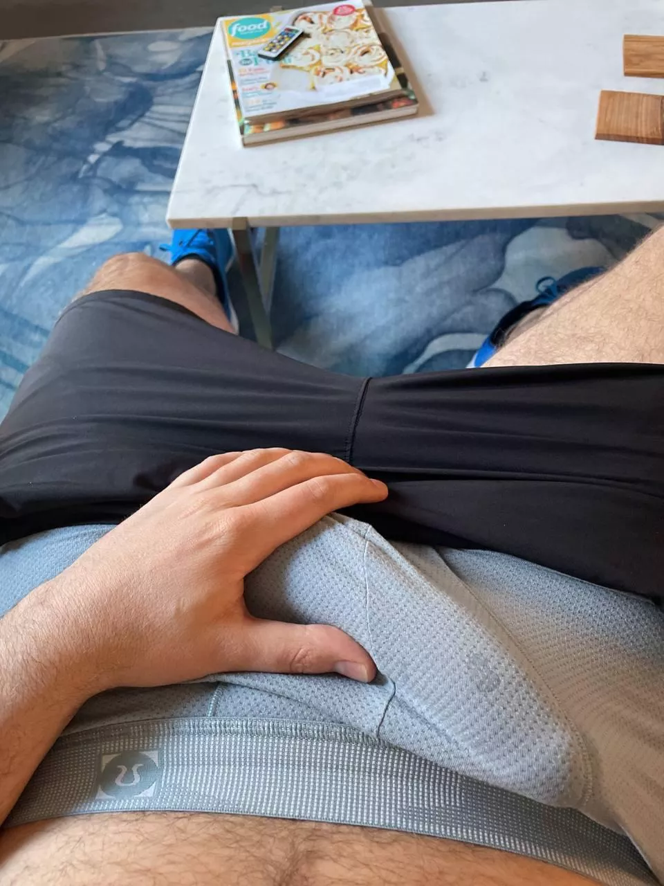 Don’t you just it hate when you get precum on your Lulu running undies?