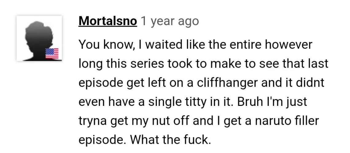 dude was upset at the story when i watched it for the story