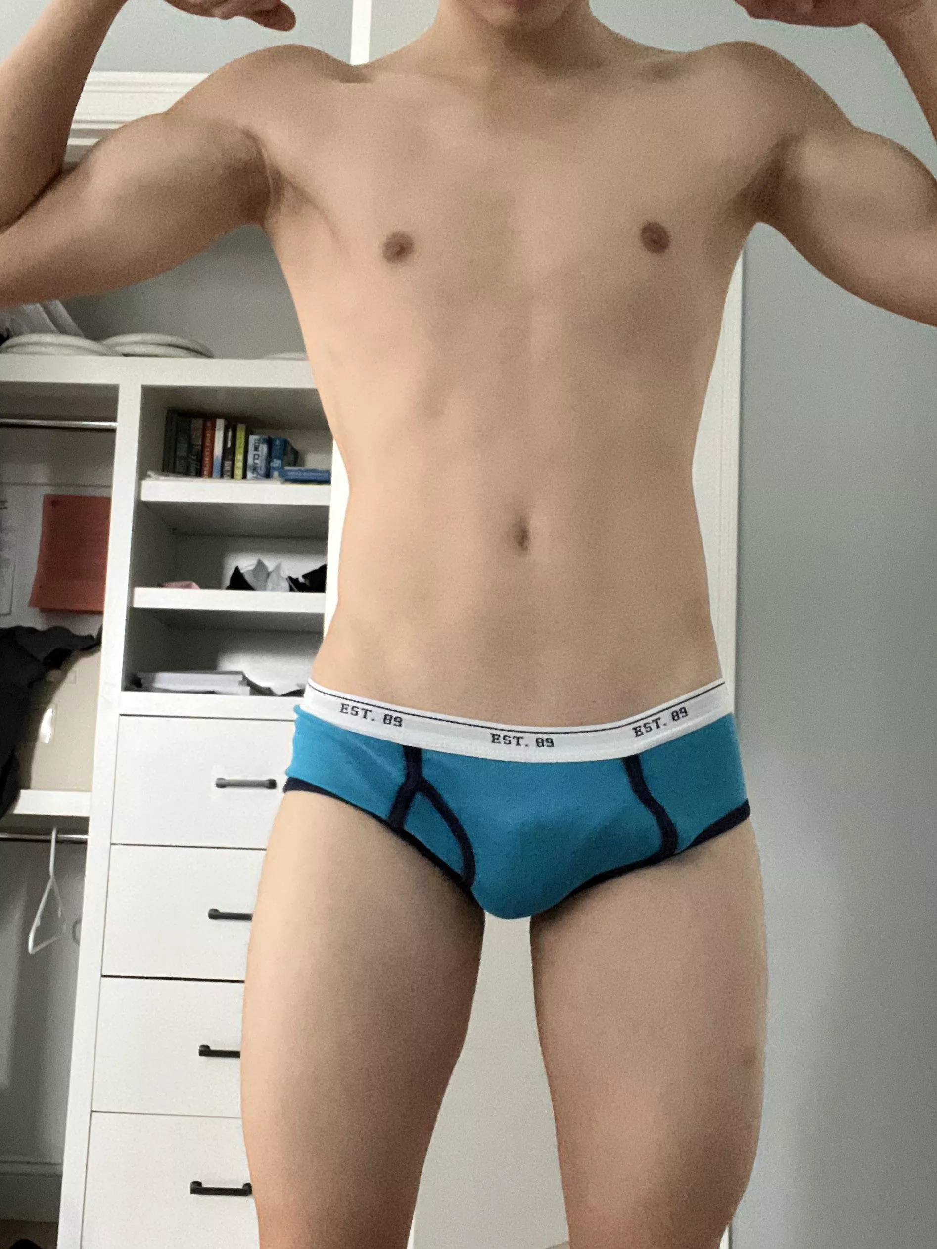 I love making him show off his underwear
