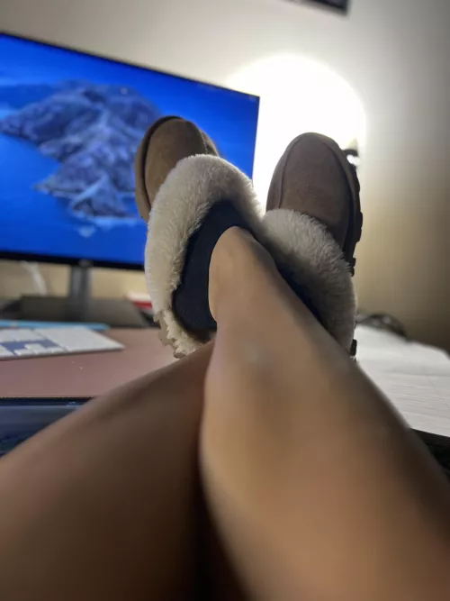 Legs up on a desk ;p