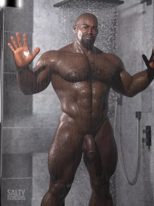 Luke Cage in a shower (by me)