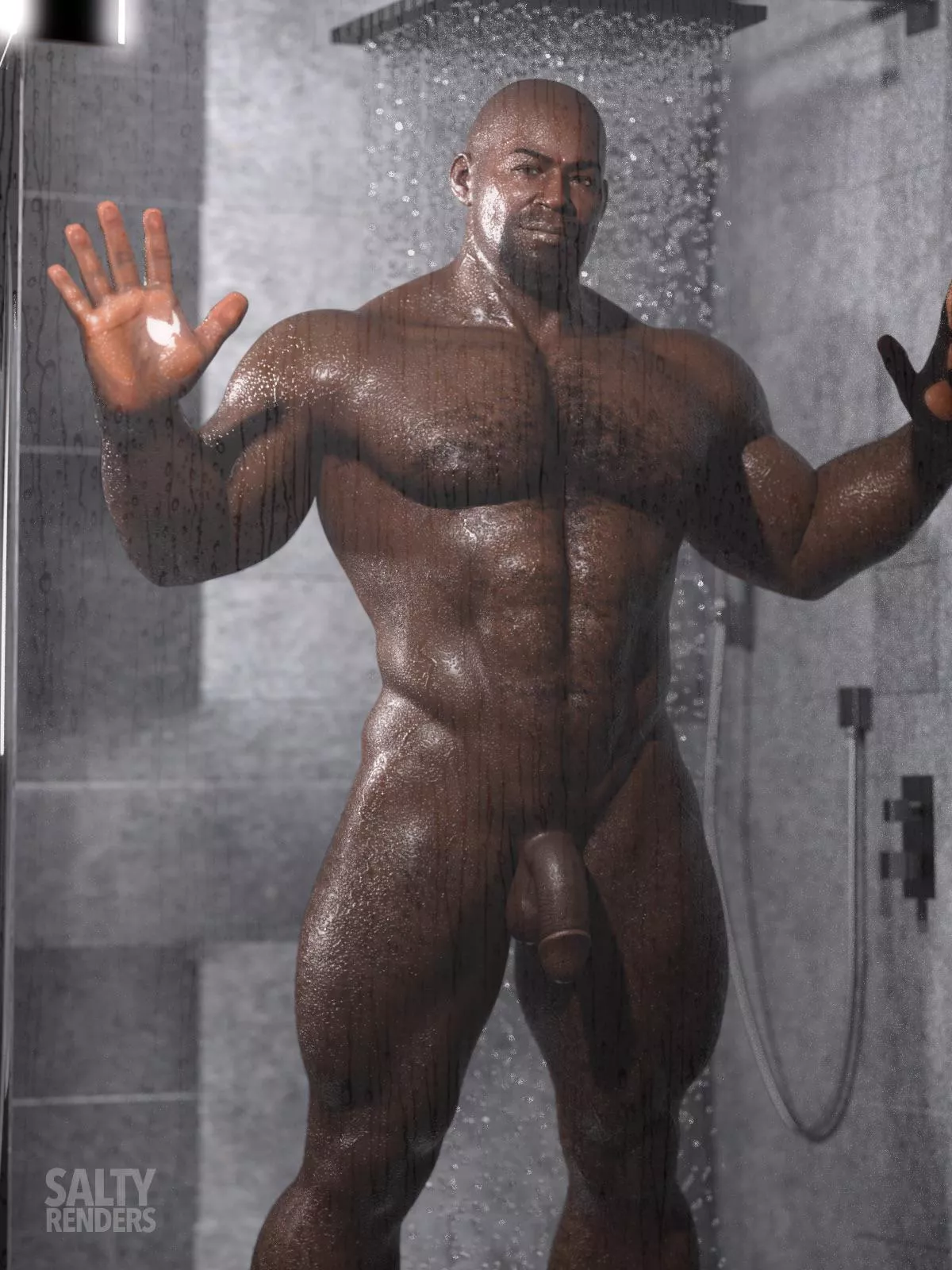 Luke Cage in a shower (by me)