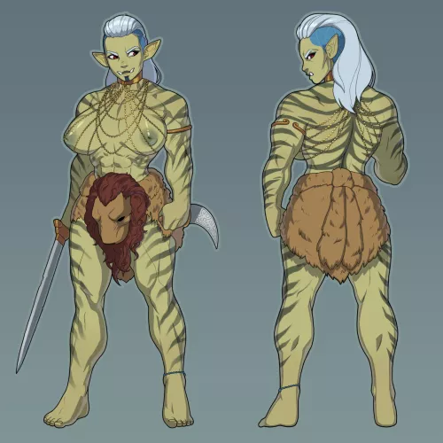 My warlock, Usha the Warbringer (commissioned from Shysterling)