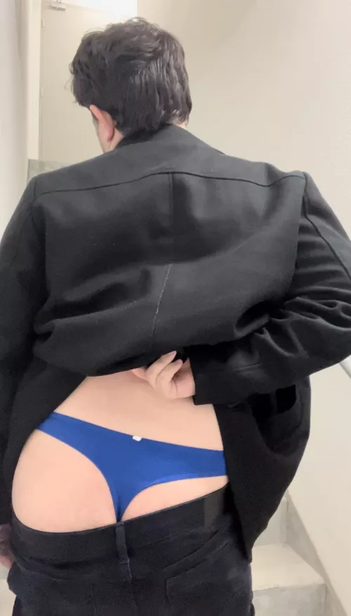 One cheek in, one cheek out