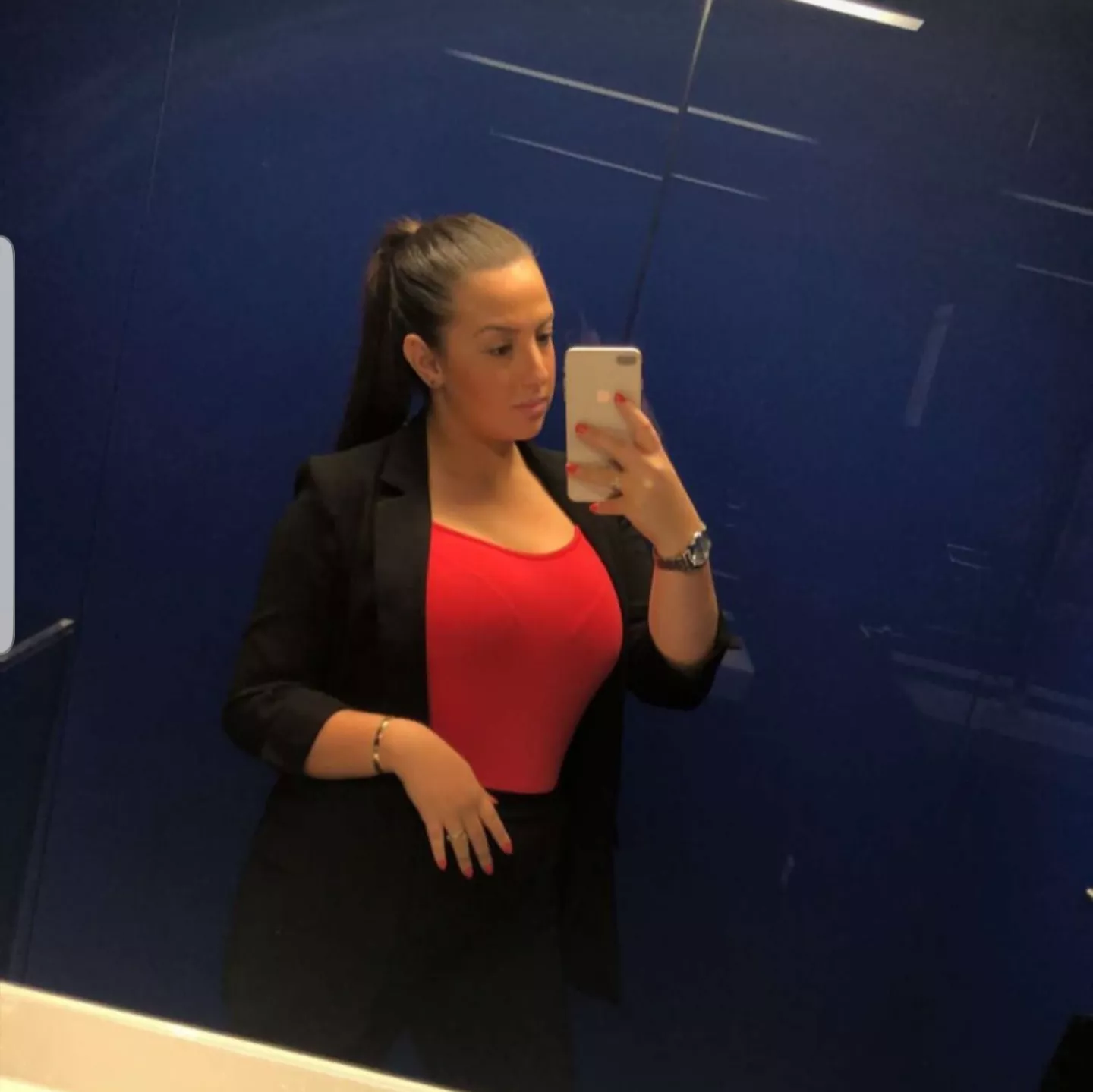 One of her work outfits (on the airport)