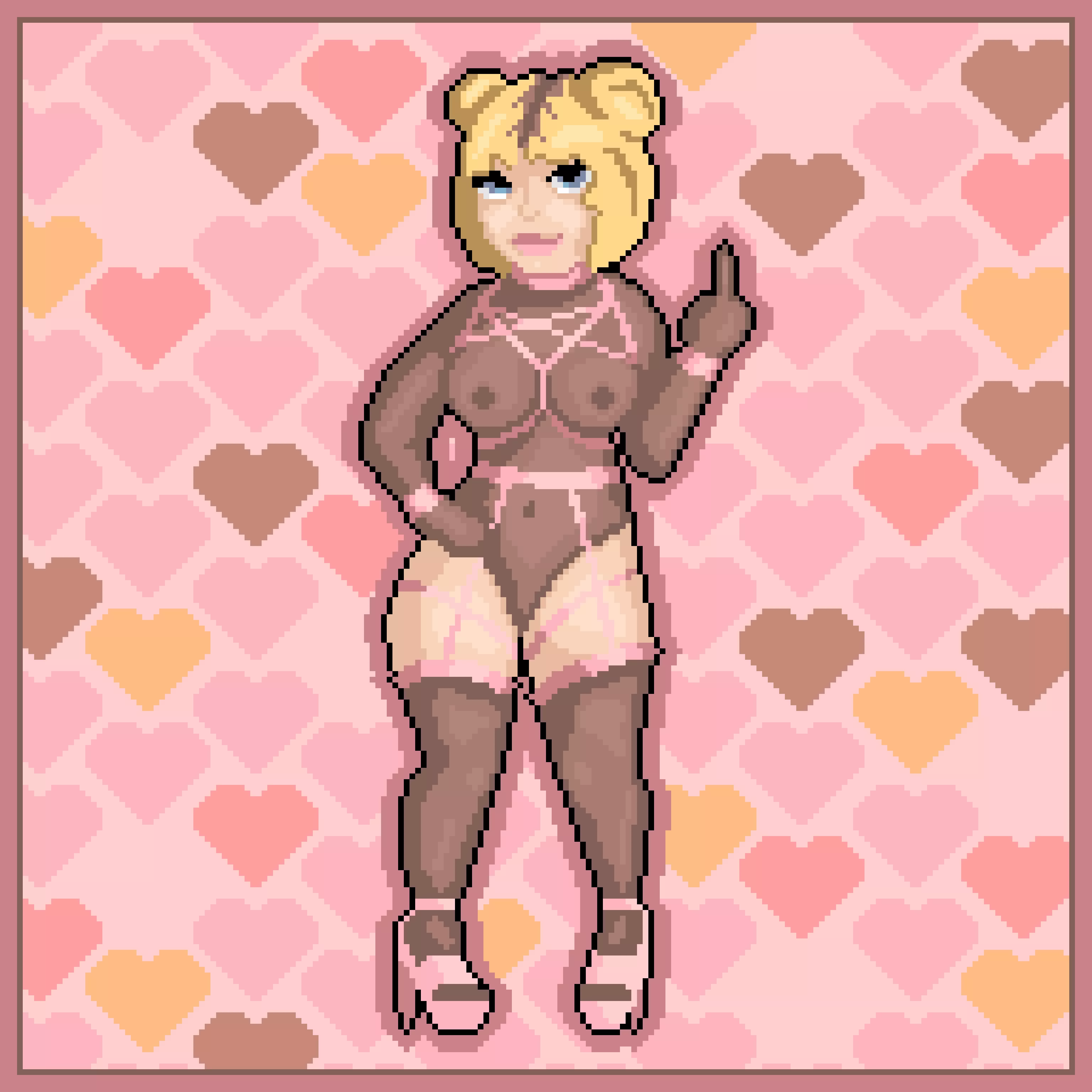 Pink leather straps (OC)