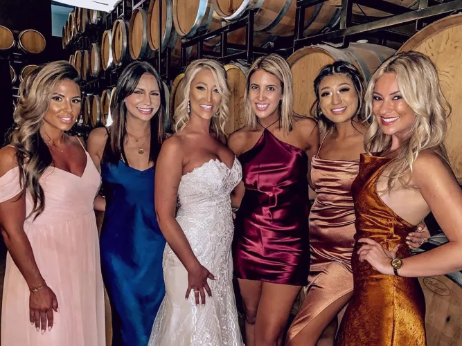 Satin Dresses With The Bride