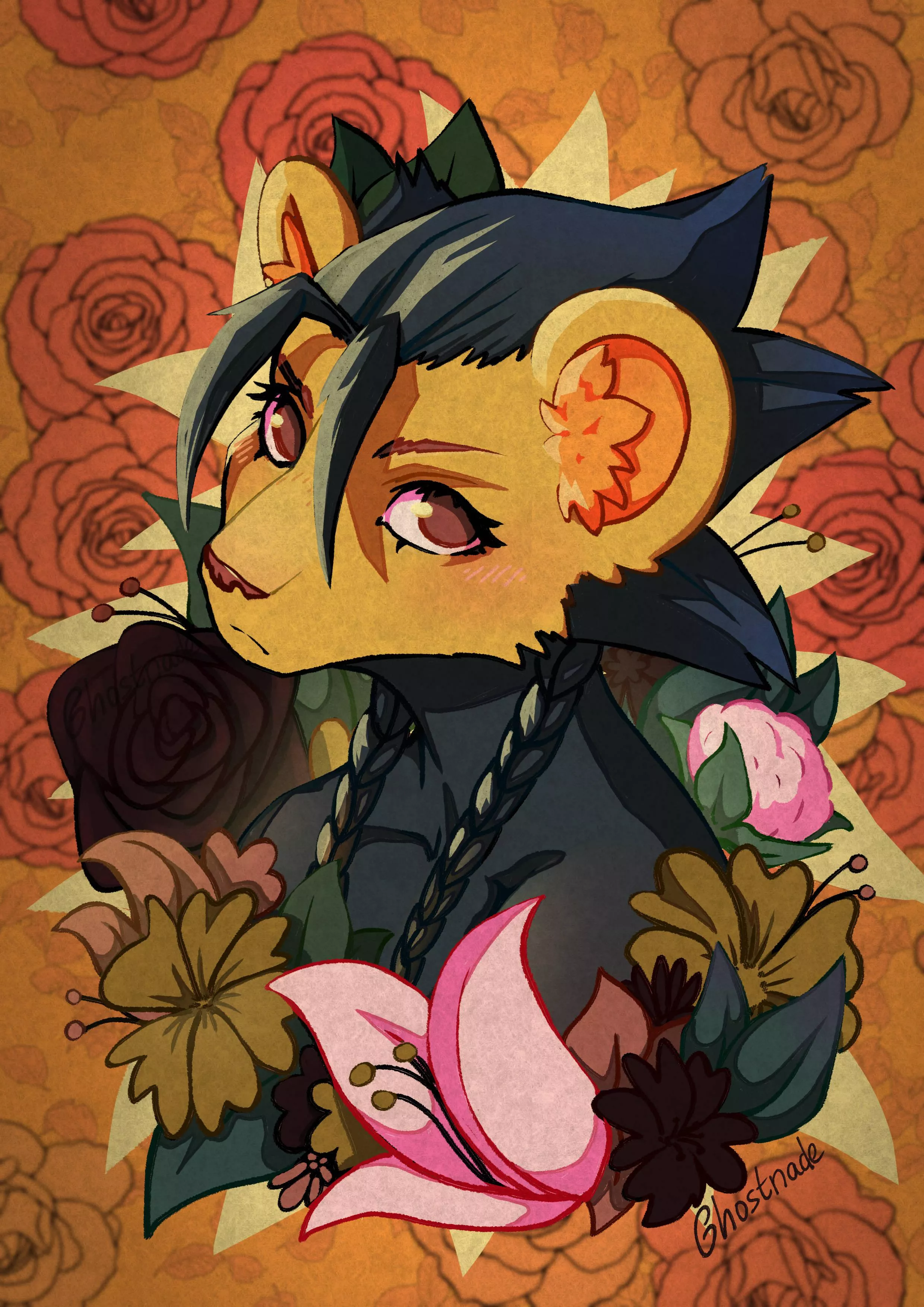 Super duper proud of how this portrait os Amber came out TwT (she/her)