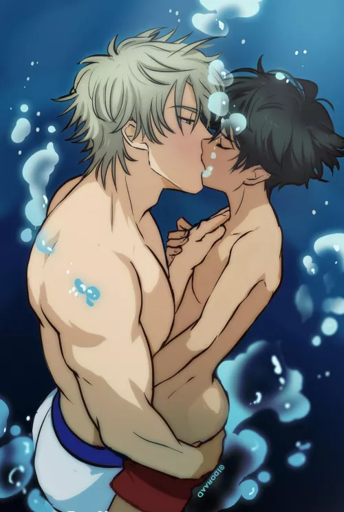 They’re not drowning because they’re trading oxygen back and forth. (Not gay kissing smh)