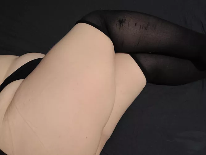 Thigh highs and belly chub