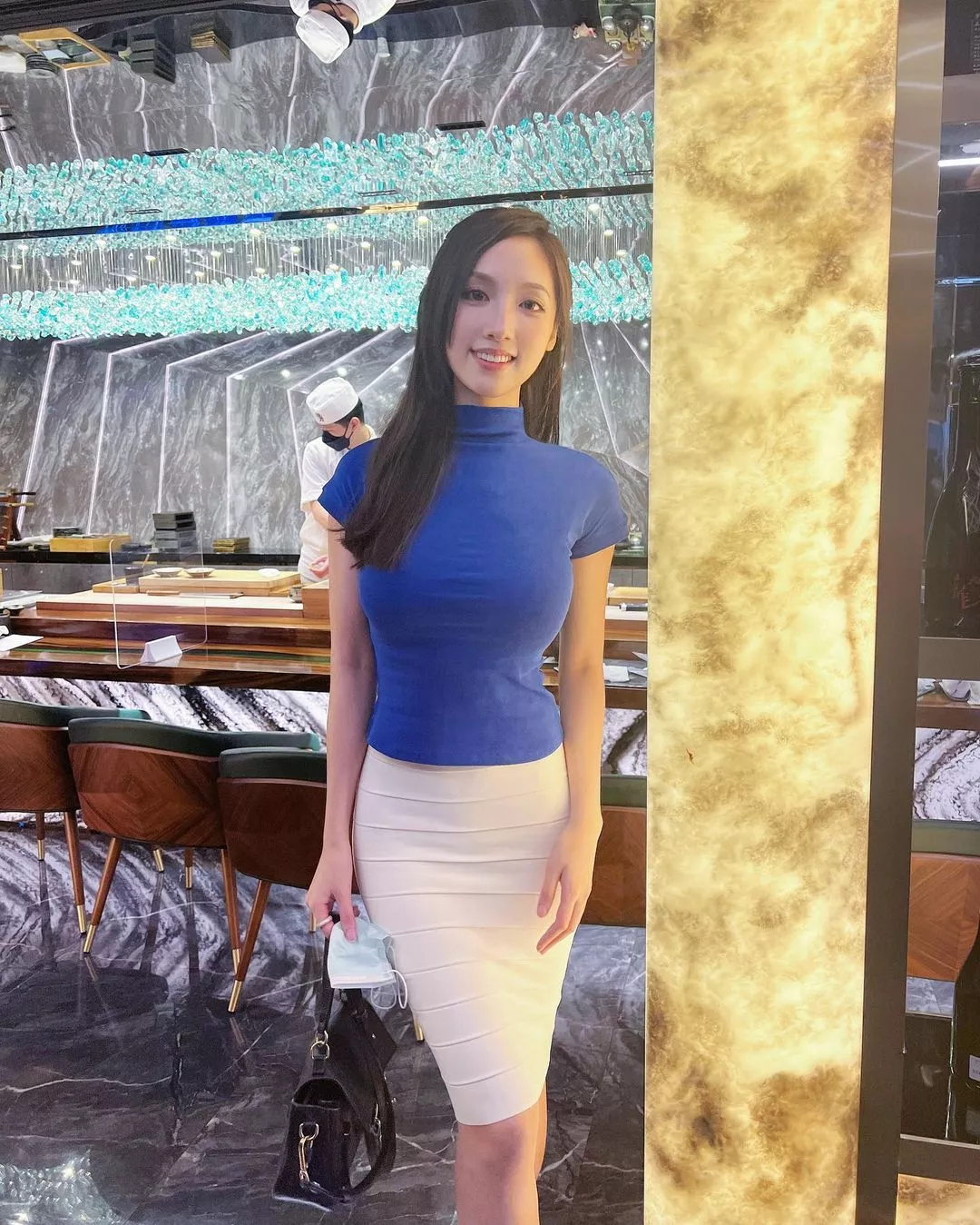 Tight top and pencil skirt