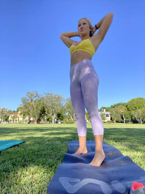 Working out outside makes me so happy