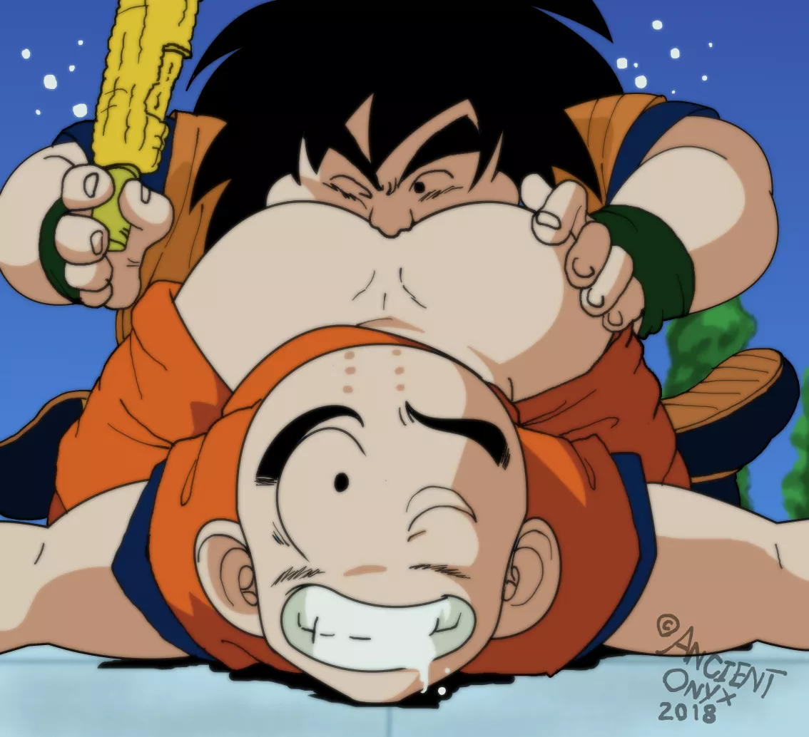 Yajirobe tasting Krillin (Ancient-Onyx)