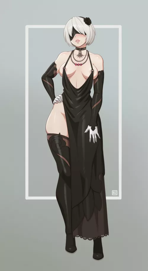 2B's elegant dress (riz)